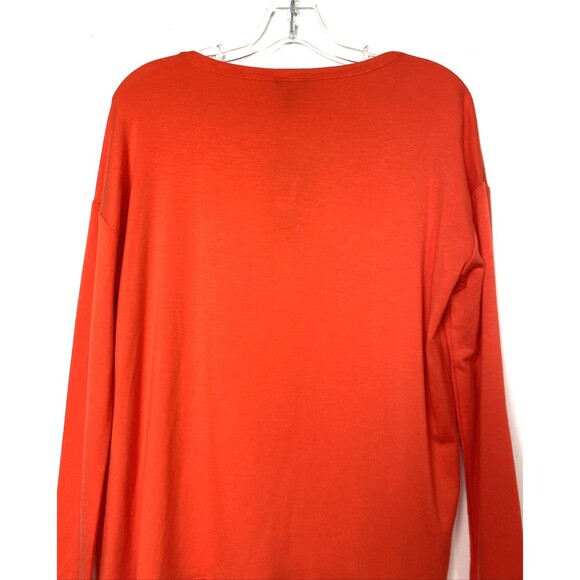 Eileen Fisher Long Sleeve Top Coral Vivrant Orange Size XXS/TTP Tencel NWT - Picture 6 of 14